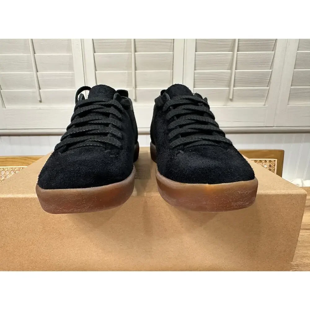 Feit Latex Low Suede Black Sneakers Unisex Size 5.5/6 US 36 EU NIB Italian